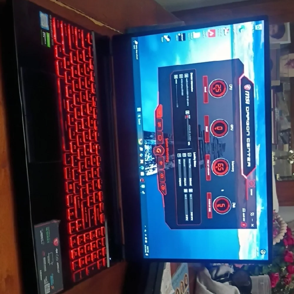 MSI Gaming Laptop with Red Accents